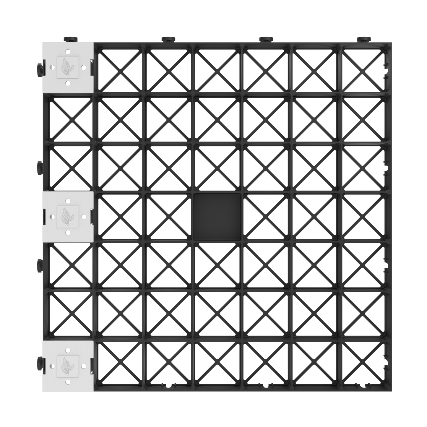 Overhead view of the parking bay markers inserted into the IBRAN-X grids