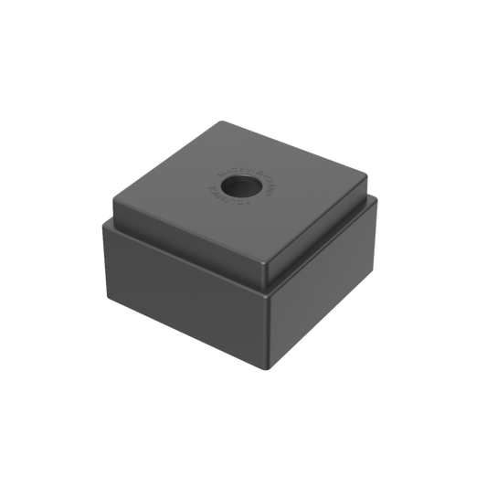 Black single PolyBrick plastic building block
