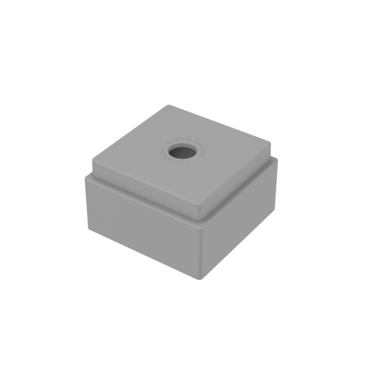 Grey single PolyBrick plastic building block.