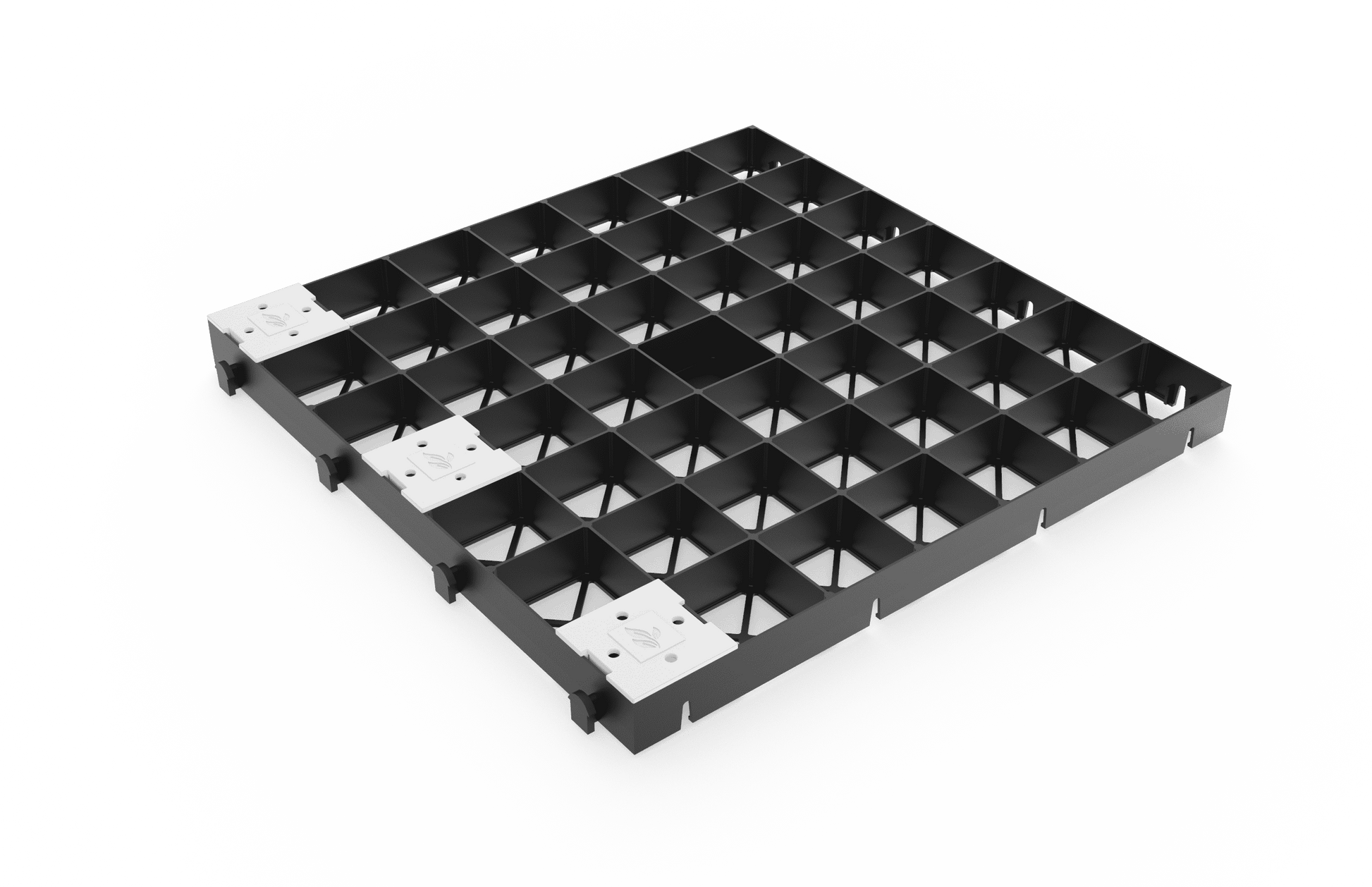 Parking bay markers inserted into the IBRAN-X grass and gravel parking grid