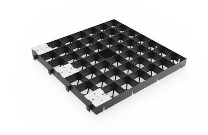 Parking bay markers inserted into the IBRAN-X grass and gravel parking grid